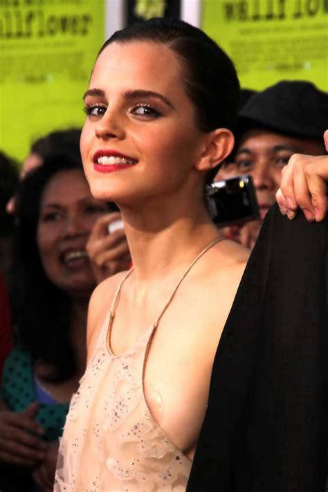 emma watson braless showing side boob and pasties at the perks of being a wallflower premiere in