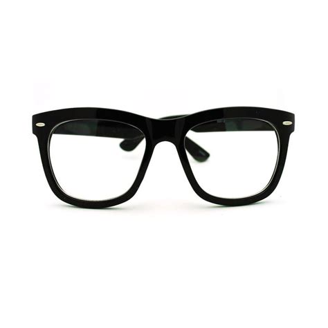 Clear Lens Eyeglasses Oversized Thick Square Frame Nerdy Glasses