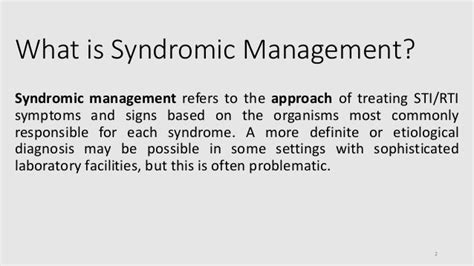 syndromic management of sti s