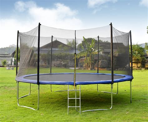 ft trampoline  kids heavy duty outdoor trampoline  ft safety enclosure net