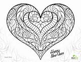 Coloring Pages Heart Hearts Adults Adult Printable Roses Fire Detailed Abstract Gothic Drawings Wings Color Valentine Print Colouring Sheets Clipart sketch template