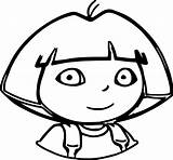 Dora Coloring Face Pages Wecoloringpage Drawing sketch template