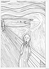 Scream Munch Coloring Pages Edvard Pauline Adult Ghostface Color Arts Shivers Give Will Paintings Culture Sketch Template sketch template