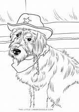 Sheriff Dog Colouring sketch template