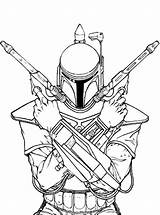 Boba Fett Wars Mandalorian Star Pages Kids Coloring Fun Colouring Printable Source Color sketch template