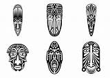 African Coloring Masks Africa Pages Colorare Da Disegni Mask Adult Adults Simple Simples Color Adulti Per Print Kids Six Beautiful sketch template