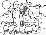 Sheep Coloring Shepherd Pages Sunday School Good Lord Kids sketch template