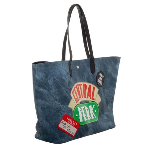 Friends Blue Central Perk Snap Tote Bag