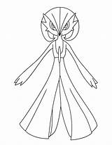 Gardevoir Coloring Pages Mega Pokemon Template sketch template