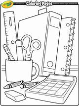 Coloring Supplies Pages Getcolorings School sketch template