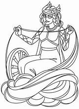 Coloring Norse Frigg Mythology sketch template