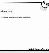 Image result for almocrebe. Size: 169 x 185. Source: www.definiciones-de.com