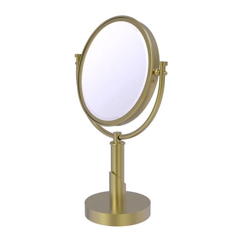 allied brass tribeca brass magnifying countertop vanity mirror  lowescom