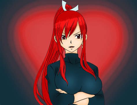 Erza Scarlet Casual Colored V1 By Fighter1manga On Deviantart