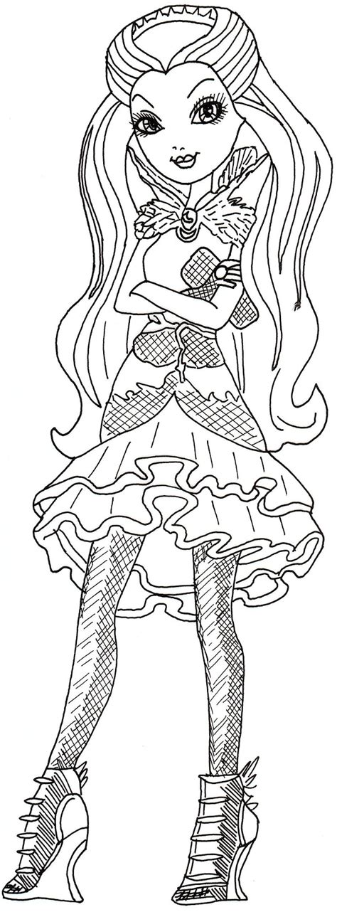 high dolls raven queen coloring page