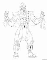 Mortal Kombat Scorpion Coloring4free sketch template