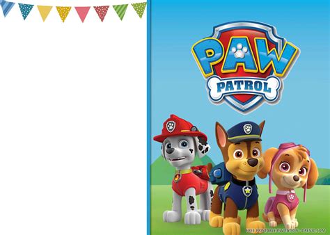 paw patrol birthday card  printable birthday cards paw patrol buy