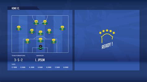 fotboll eller fotbollsmatch lineups formation infographic uppsättning