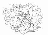 Coloring Fish Koi Pages Printable Detailed Color Metal Kids Drawing Japanese Outline Adults Print Rush Gold Heavy Tropical Tattoo Coloring4free sketch template