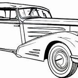 Classic Car Coloring 1936 Cadillac Pages Old Netart sketch template