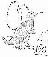 Coloring Iguanodon Pages Dino Gigantic sketch template