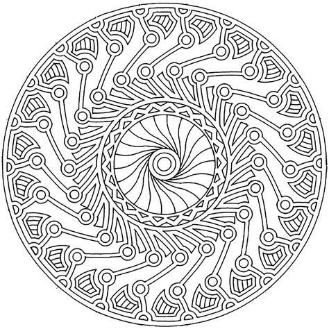 advanced mandala coloring pages printable coloring home