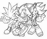 Coloring Sonic Pages Super Shadow Silver Library Clipart Awesome Team sketch template