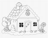 Candy House Coloring Pages Houses Gingerbread Kindpng sketch template