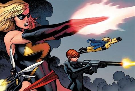 Wasp Ms Marvel Black Widow And Sentry ~ Art By Frank
