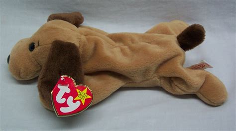 ty beanie baby bones  brown puppy dog  stuffed animal toy