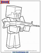 Minecraft Coloring Pages Herobrine Colouring Skins Library sketch template