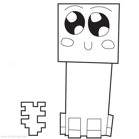 baby minecraft creeper coloring pages