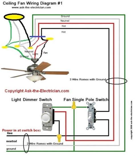 wiring diagram   ceiling fans  light  parallel