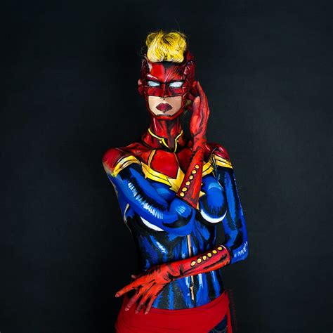 Captain Marvel Body Paint Adafruit Industries Makers Hackers