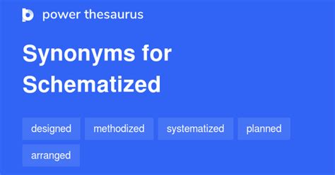 schematized synonyms  words  phrases  schematized