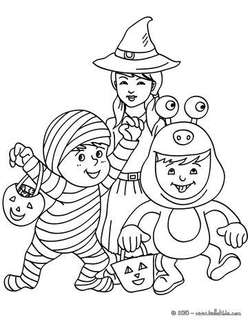 printable halloween costumes coloring pages