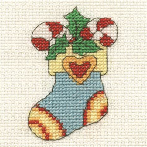 dmc mini cross stitch kit christmas  designs santa snowman presents bauble ebay