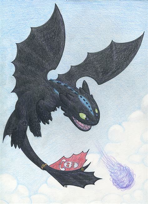 toothless flying drawing  getdrawings