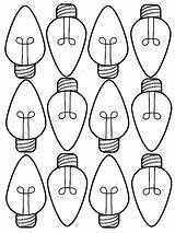 Christmas Coloring Lights Light Bulb Pages Drawing Printable Tree Bulbs Template Line Holiday Color Lightbulb Sheets Traffic Getdrawings Kids Getcolorings sketch template