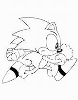 Hedgehog Sonic Running Colorir Colouring Colorier Drawing Coisas Lovely Coloringhome sketch template
