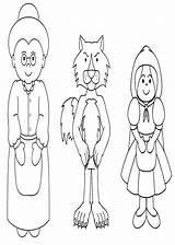 Caperucita Abuelita Feroz Dibujosparacolorear Personajes Cuento Cuentos Pigs Clic Reglas Animacion Encantado Bosque Lecturas sketch template
