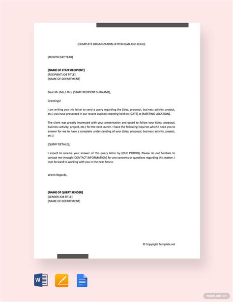 query letter sample  cover letters