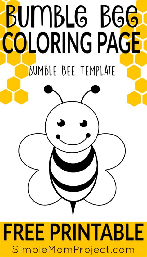 printable bee templates bee template bee coloring pages bee