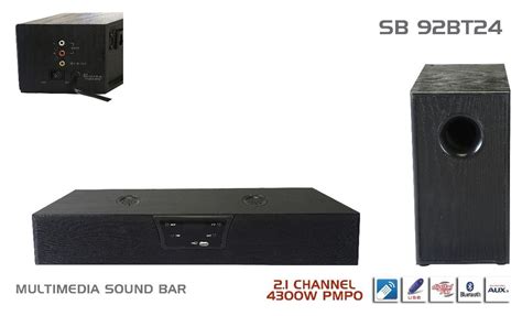 black  channel multimedia sound bar model namenumber sb bt   rs  set id