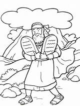 Commandments Moses sketch template