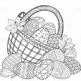 Ostern Pasqua Doodle Colorare Ausmalbilder Uova Korb Nero Adulti Frohe Paques Coloriage Joyeuses Ausmalen Osterhase Ostereier Oeufs Felice Rilassa Canestro sketch template