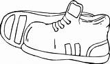 Coloring Shoes Sneakers sketch template