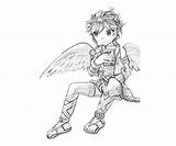 Dark Icarus Pit Kid Angel Coloring Pages Another Cartoon sketch template