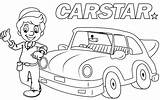 Coloring Auto Carstar Pages Color Garage sketch template