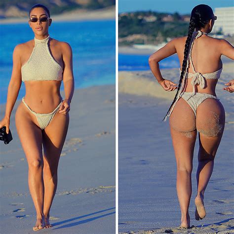 Kim Kardashian West Wore A Shimmery Bikini In Malibu Ph
